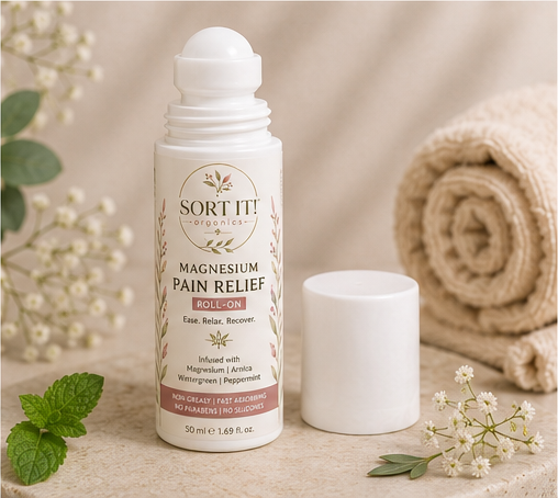 Sort It! Organics Magnesium Pain Relief Roll-On - locked design